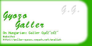 gyozo galler business card